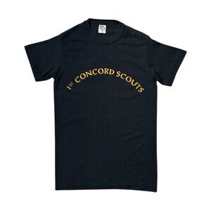 70s Vintage Scouts t-shirt Single Stitch 1st Concord XS black 1970s vtg.